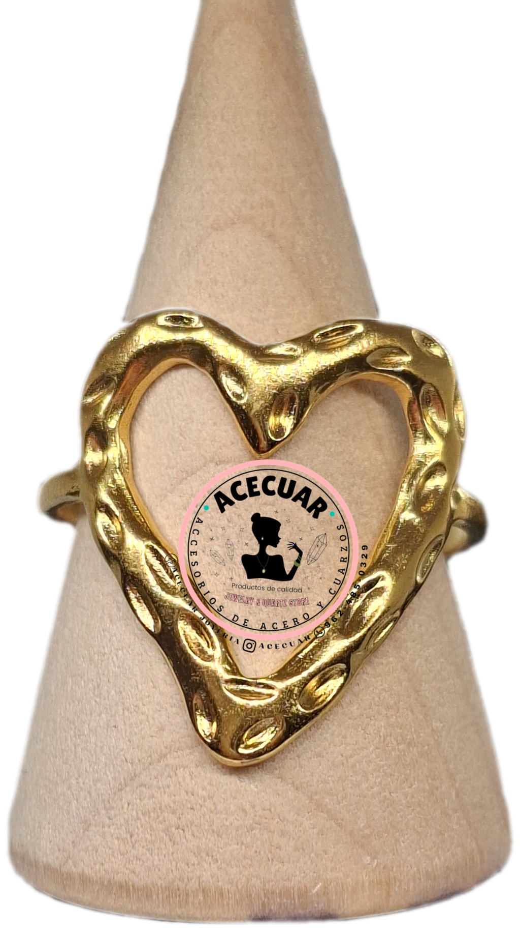 Anillo corazon grande