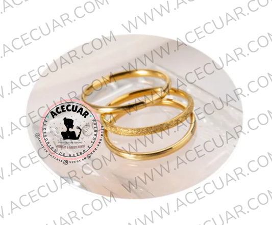 3 gold rings size 8