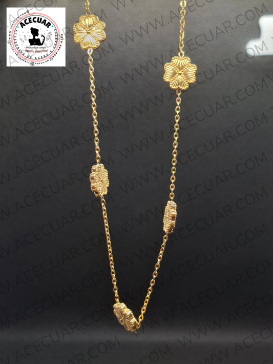 Cadena trebol dorado