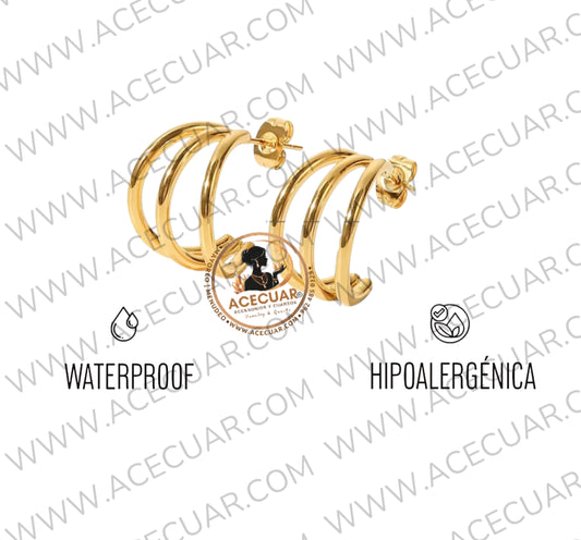 Arracadas triple