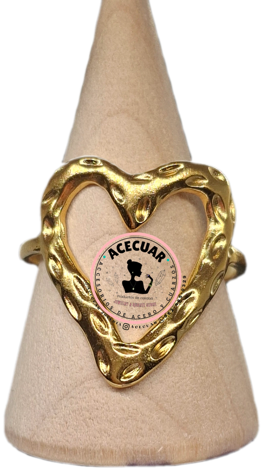 Anillo corazon grande