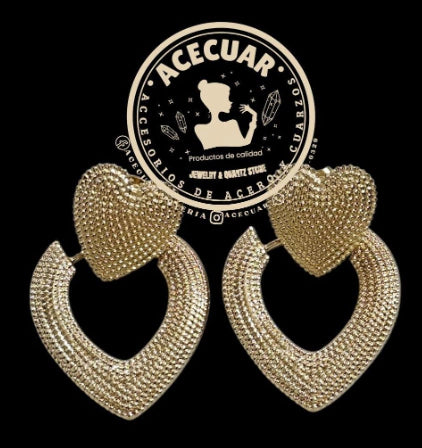 Arete circulo dorado Q