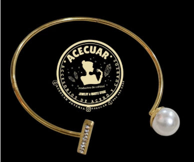 Pulsera ajustable perla